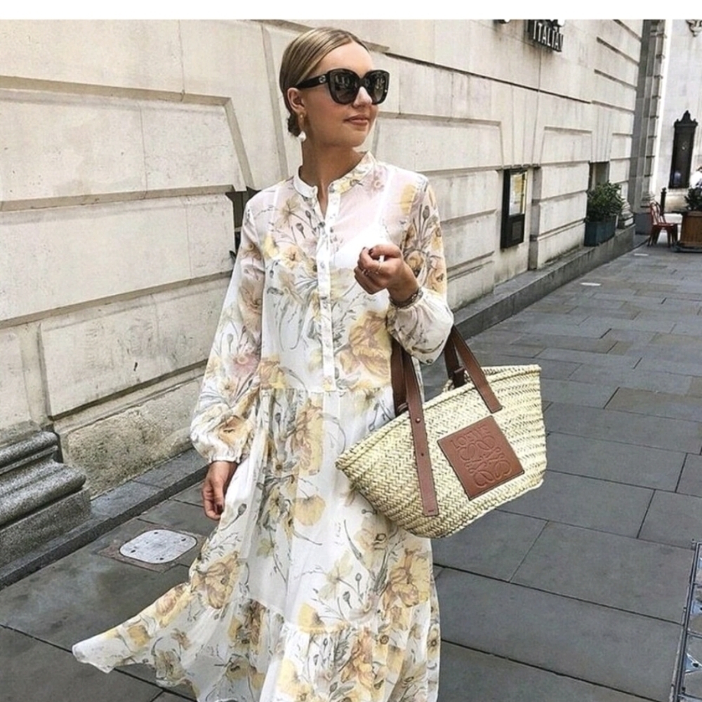 H&M floral chiffon dress - fits medium/large